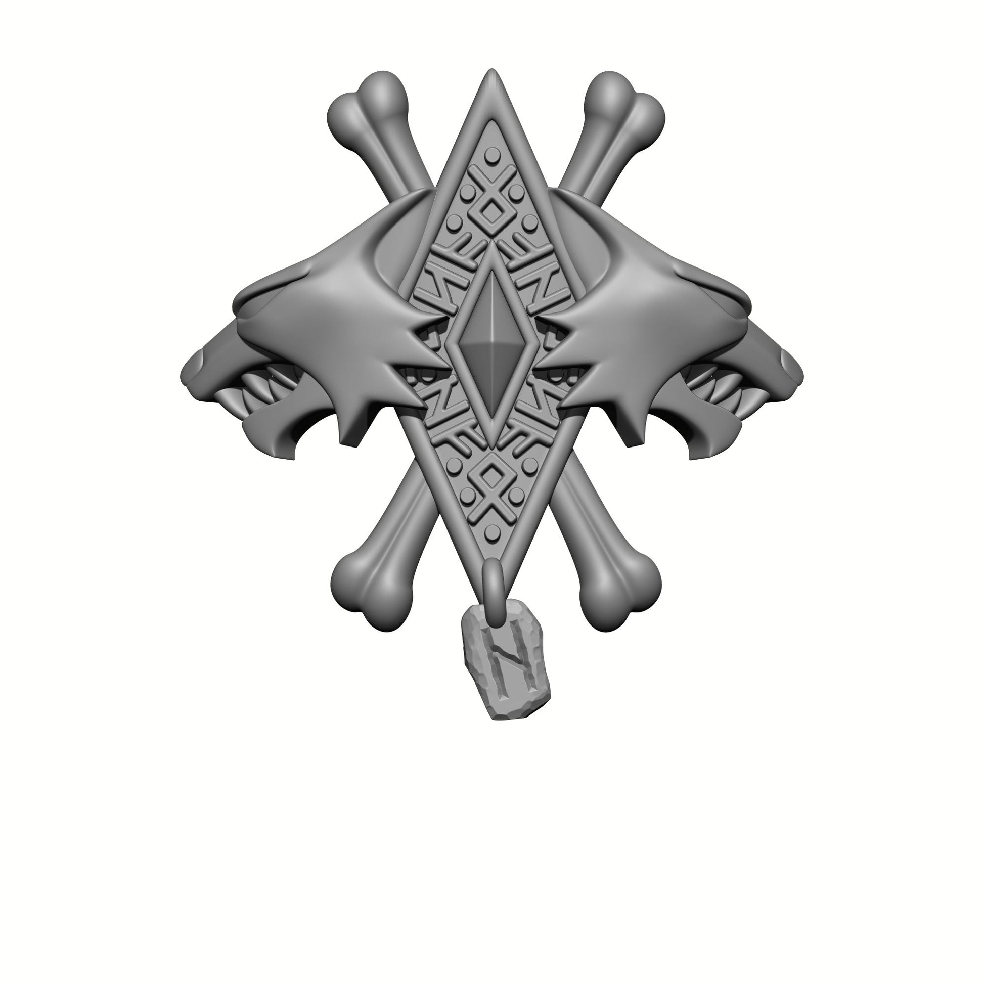 Wolf Guard Warrior Order Two Wolves and Runes Hip Pad Armor Decal compatible with McFarlane Toys 1:12 scale figures