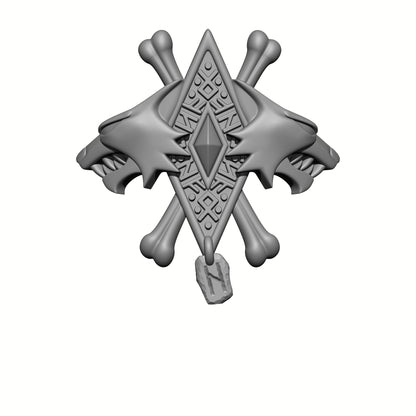 Wolf Guard Warrior Order Two Wolves and Runes Hip Pad Armor Decal compatible with McFarlane Toys 1:12 scale figures