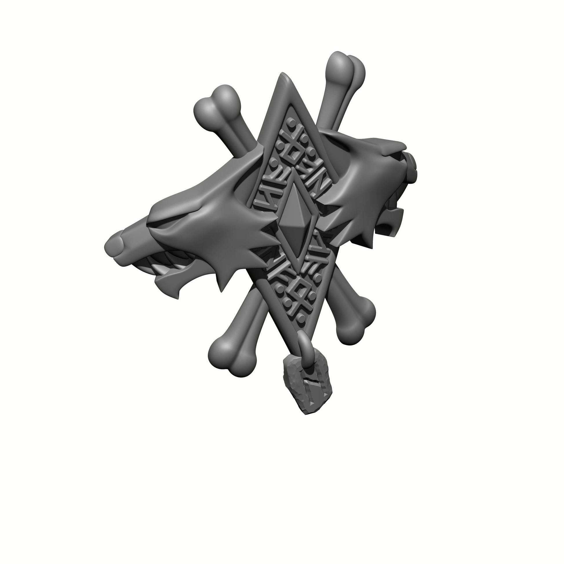Wolf Guard Warrior Order Two Wolves and Runes Hip Pad Armor Decal compatible with McFarlane Toys 1:12 scale figures