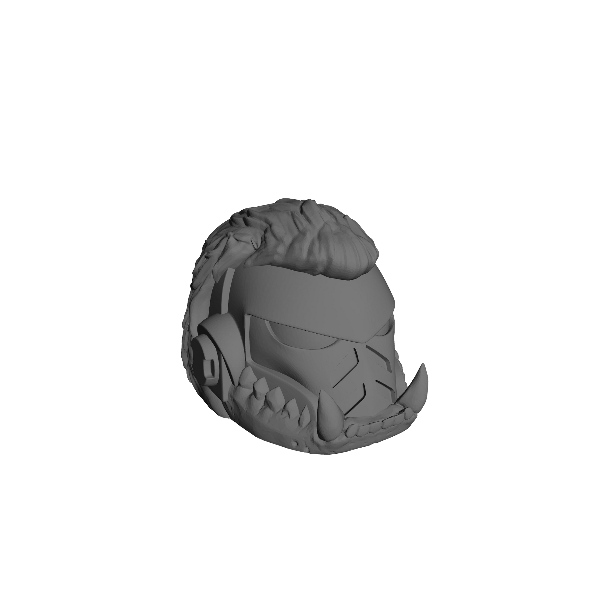 Wolf Guard Warrior Order Type 6 Helmet with Jawbone and Pelt compatible with McFarlane Toys 1:12 scale armored action figures