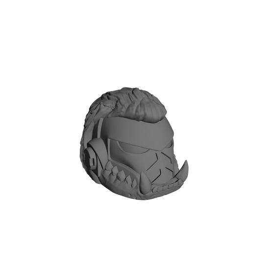 Wolf Guard Warrior Order Type 6 Helmet with Jawbone and Pelt compatible with McFarlane Toys 1:12 scale armored action figures