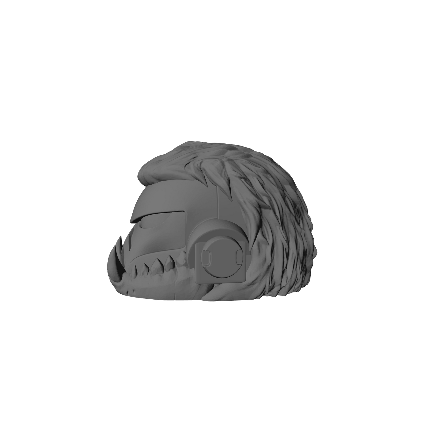 Wolf Guard Warrior Order Type 6 Helmet with Jawbone and Pelt compatible with McFarlane Toys 1:12 scale armored action figures