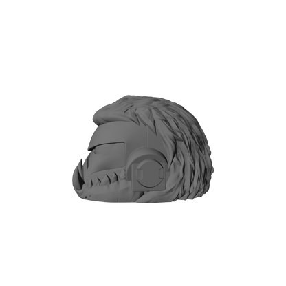 Wolf Guard Warrior Order Type 6 Helmet with Jawbone and Pelt compatible with McFarlane Toys 1:12 scale armored action figures