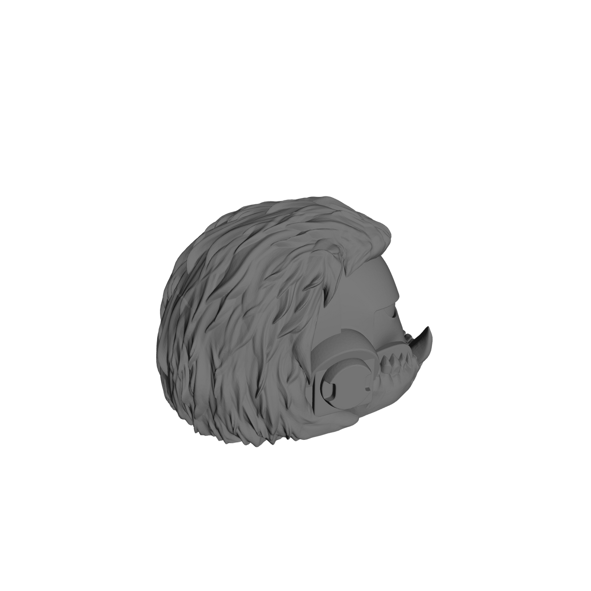 Wolf Guard Warrior Order Type 6 Helmet with Jawbone and Pelt compatible with McFarlane Toys 1:12 scale armored action figures