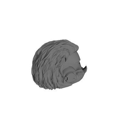 Wolf Guard Warrior Order Type 6 Helmet with Jawbone and Pelt compatible with McFarlane Toys 1:12 scale armored action figures