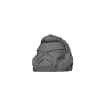 Wolf Guard Warrior Order Type 6 Helmet with Jawbone and Pelt compatible with McFarlane Toys 1:12 scale armored action figures
