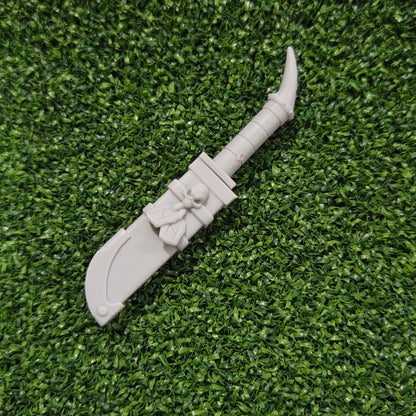 Wolf Warrior Order Combat Knife with Optional Sheath Compatible with McFarlane Toys 1:12 Scale Armored Action Figures Custom Resin Weapon