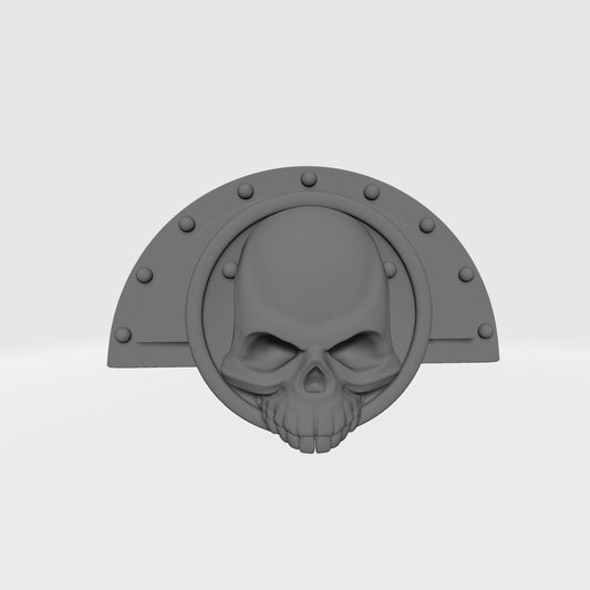 Xenos Hunters Warrior Order Elbow Fan Plates Armor with Skull and Shixenos-hunters-warrior-order-elbow-fan-plates-mcfarlane-7-incheld compatible with McFarlane Toys 7-inch armored action figures custom resin accessory