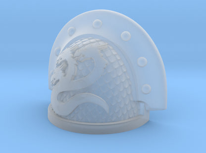 Hydra Legion MKIII Shoulder Pad Scaled Version Gen: 3 Pauldron Full Sword Breaker Studded Rivets Left Shoulder Compatible with McFarlane Toys 7" Space Marine Action Figures