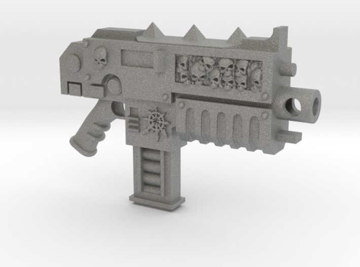 Traitor Warrior Order Combat Rifle with Skull Inlay V.SC and Straight Magazine compatible with McFarlane Toys 7-inch armored action figures