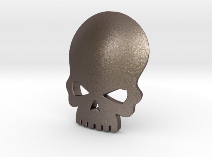 Command Skull raised resin knee pad decal compatible with McFarlane Toys 7-inch armored action figures