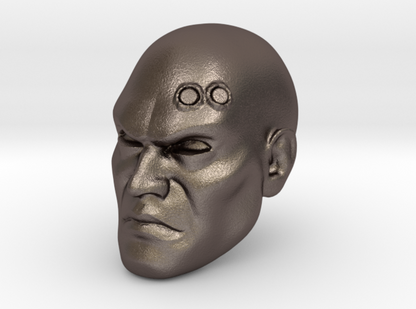 Veteran Sergeant Bald Head with Two Service Studs custom resin head sculpt compatible with McFarlane Toys 7-inch armored action figures.