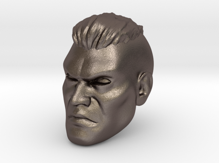 Veteran Warrior Head with Crew Cut custom resin head sculpt compatible with McFarlane Toys 7-inch armored action figures.